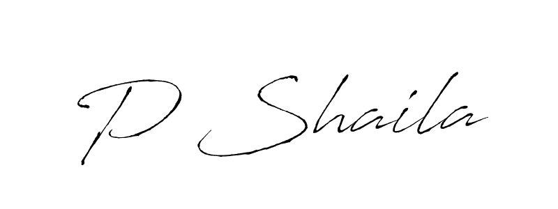 Make a beautiful signature design for name P Shaila. With this signature (Antro_Vectra) style, you can create a handwritten signature for free. P Shaila signature style 6 images and pictures png