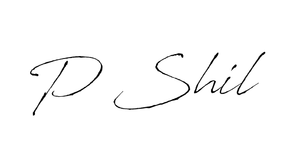 You should practise on your own different ways (Antro_Vectra) to write your name (P Shil) in signature. don't let someone else do it for you. P Shil signature style 6 images and pictures png