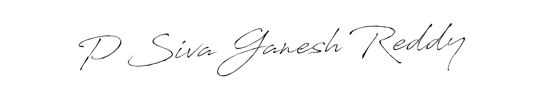 Create a beautiful signature design for name P Siva Ganesh Reddy. With this signature (Antro_Vectra) fonts, you can make a handwritten signature for free. P Siva Ganesh Reddy signature style 6 images and pictures png
