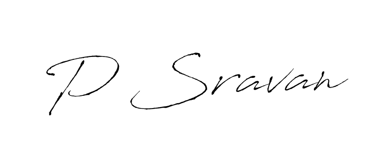 if you are searching for the best signature style for your name P Sravan. so please give up your signature search. here we have designed multiple signature styles  using Antro_Vectra. P Sravan signature style 6 images and pictures png