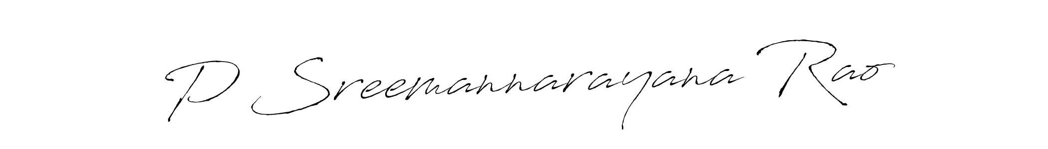 P Sreemannarayana Rao stylish signature style. Best Handwritten Sign (Antro_Vectra) for my name. Handwritten Signature Collection Ideas for my name P Sreemannarayana Rao. P Sreemannarayana Rao signature style 6 images and pictures png