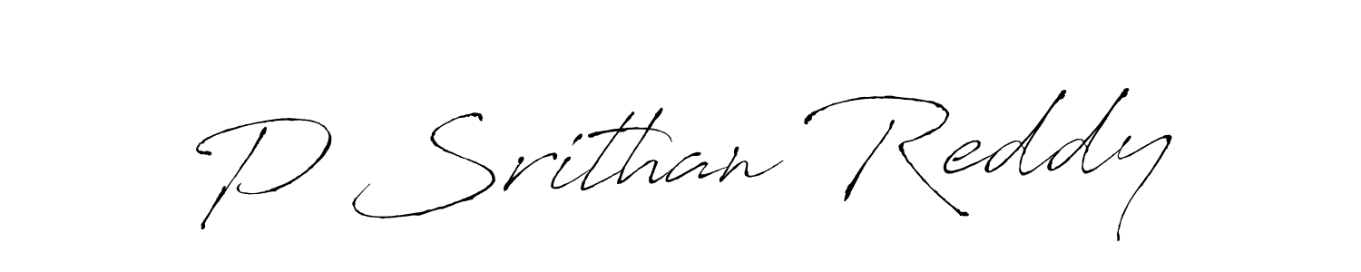 Design your own signature with our free online signature maker. With this signature software, you can create a handwritten (Antro_Vectra) signature for name P Srithan Reddy. P Srithan Reddy signature style 6 images and pictures png