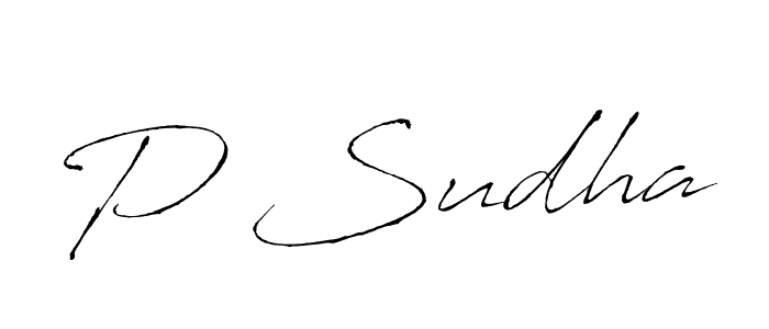 Similarly Antro_Vectra is the best handwritten signature design. Signature creator online .You can use it as an online autograph creator for name P Sudha. P Sudha signature style 6 images and pictures png