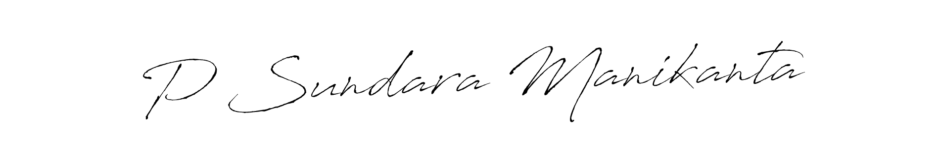 Design your own signature with our free online signature maker. With this signature software, you can create a handwritten (Antro_Vectra) signature for name P Sundara Manikanta. P Sundara Manikanta signature style 6 images and pictures png