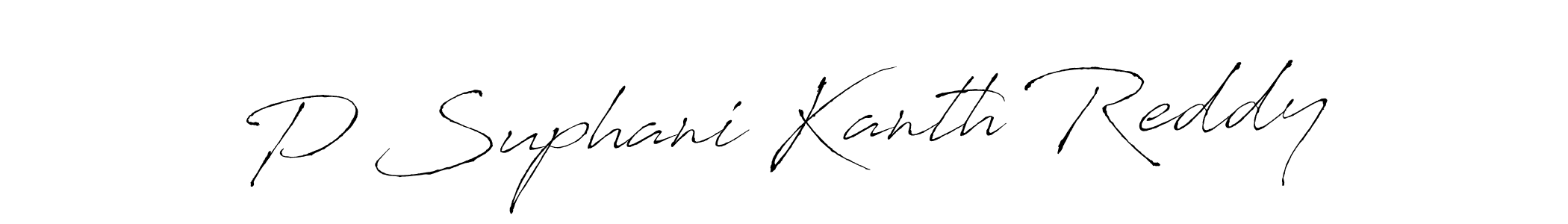 Similarly Antro_Vectra is the best handwritten signature design. Signature creator online .You can use it as an online autograph creator for name P Suphani Kanth Reddy. P Suphani Kanth Reddy signature style 6 images and pictures png