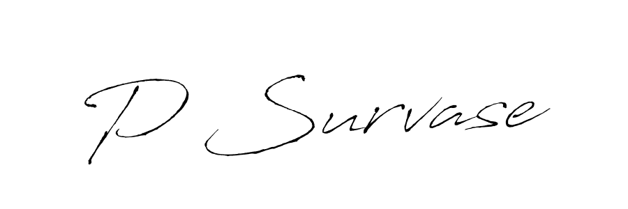 Antro_Vectra is a professional signature style that is perfect for those who want to add a touch of class to their signature. It is also a great choice for those who want to make their signature more unique. Get P Survase name to fancy signature for free. P Survase signature style 6 images and pictures png
