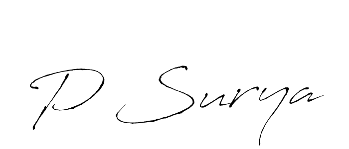 Similarly Antro_Vectra is the best handwritten signature design. Signature creator online .You can use it as an online autograph creator for name P Surya. P Surya signature style 6 images and pictures png