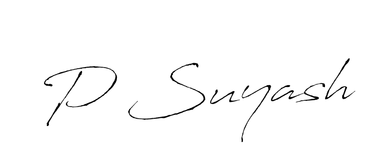 How to make P Suyash signature? Antro_Vectra is a professional autograph style. Create handwritten signature for P Suyash name. P Suyash signature style 6 images and pictures png
