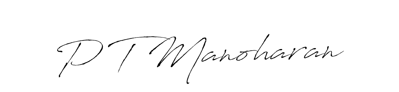 Also You can easily find your signature by using the search form. We will create P T Manoharan name handwritten signature images for you free of cost using Antro_Vectra sign style. P T Manoharan signature style 6 images and pictures png