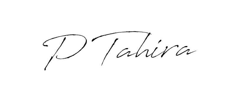 You should practise on your own different ways (Antro_Vectra) to write your name (P Tahira) in signature. don't let someone else do it for you. P Tahira signature style 6 images and pictures png