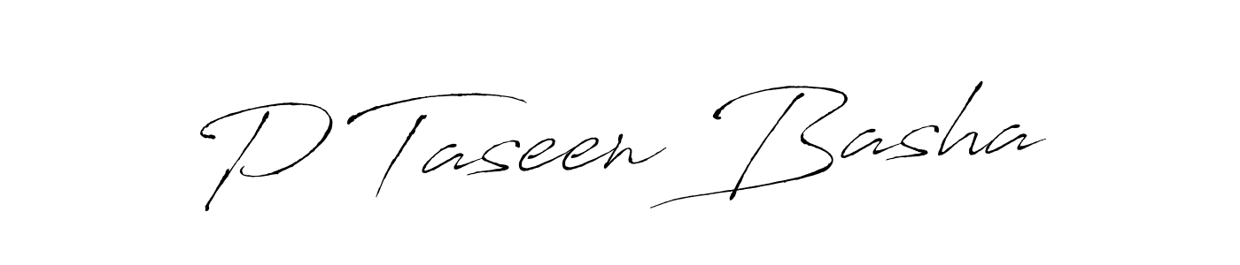 The best way (Antro_Vectra) to make a short signature is to pick only two or three words in your name. The name P Taseen Basha include a total of six letters. For converting this name. P Taseen Basha signature style 6 images and pictures png