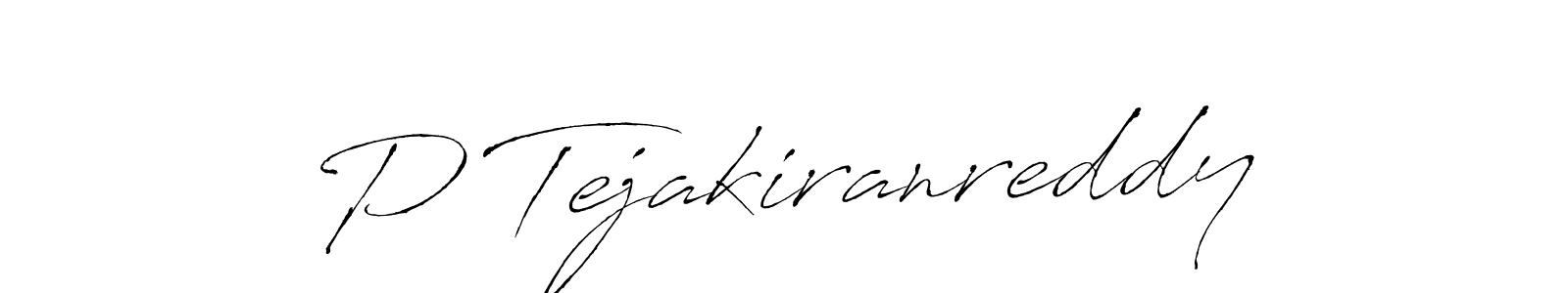 Create a beautiful signature design for name P Tejakiranreddy. With this signature (Antro_Vectra) fonts, you can make a handwritten signature for free. P Tejakiranreddy signature style 6 images and pictures png