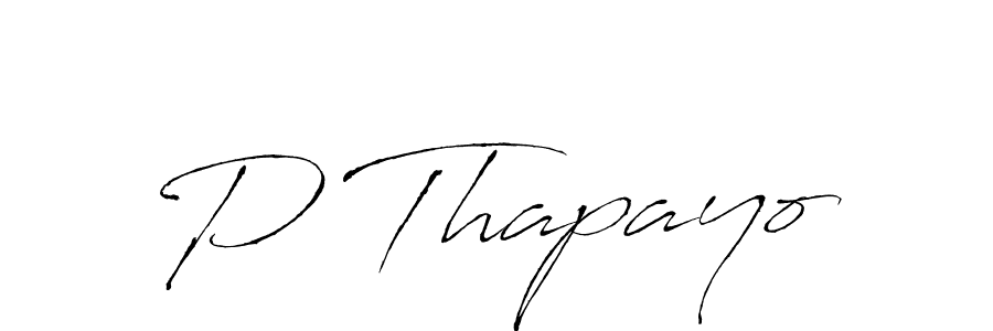 Make a beautiful signature design for name P Thapayo. With this signature (Antro_Vectra) style, you can create a handwritten signature for free. P Thapayo signature style 6 images and pictures png