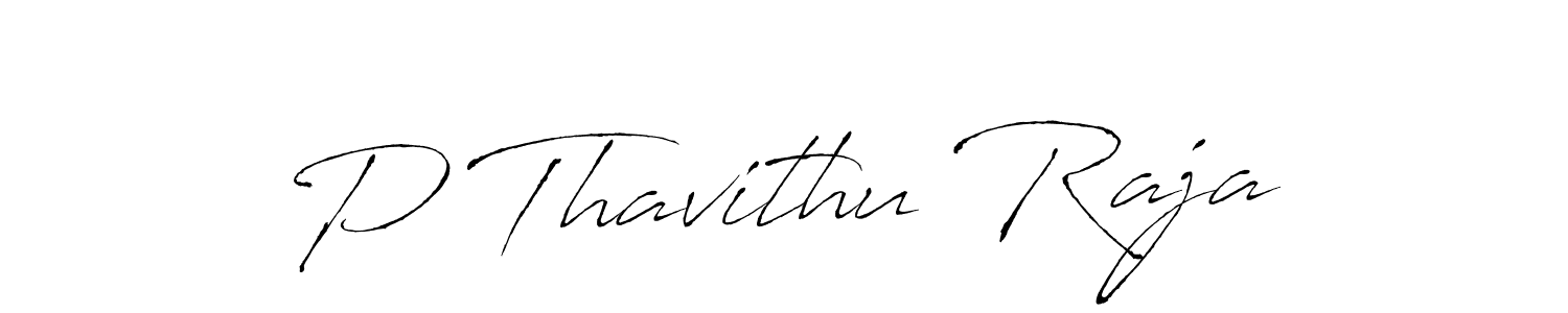 How to make P Thavithu Raja name signature. Use Antro_Vectra style for creating short signs online. This is the latest handwritten sign. P Thavithu Raja signature style 6 images and pictures png