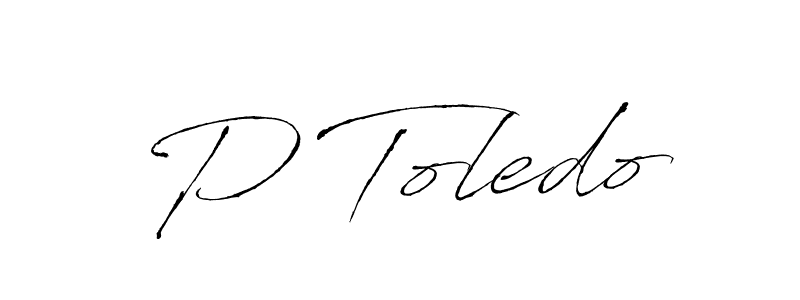 How to make P Toledo signature? Antro_Vectra is a professional autograph style. Create handwritten signature for P Toledo name. P Toledo signature style 6 images and pictures png