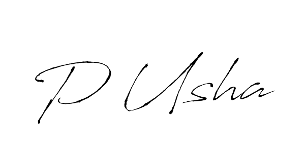 Also we have P Usha name is the best signature style. Create professional handwritten signature collection using Antro_Vectra autograph style. P Usha signature style 6 images and pictures png