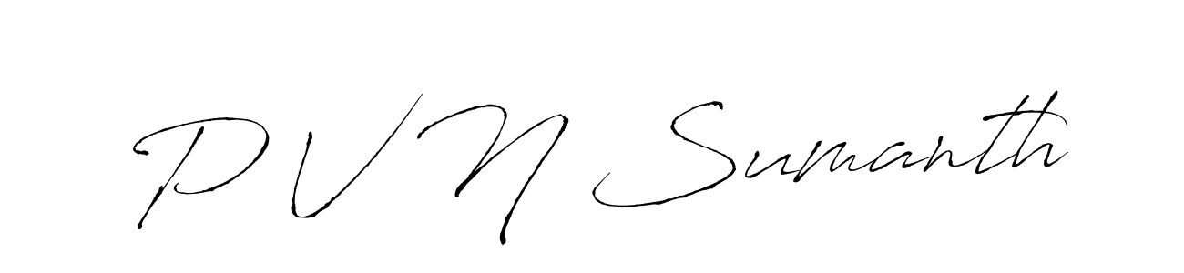 Also You can easily find your signature by using the search form. We will create P V N Sumanth name handwritten signature images for you free of cost using Antro_Vectra sign style. P V N Sumanth signature style 6 images and pictures png