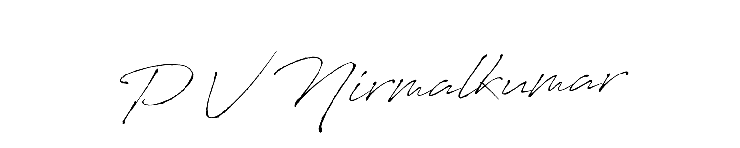 Also we have P V Nirmalkumar name is the best signature style. Create professional handwritten signature collection using Antro_Vectra autograph style. P V Nirmalkumar signature style 6 images and pictures png