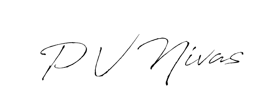 Make a beautiful signature design for name P V Nivas. Use this online signature maker to create a handwritten signature for free. P V Nivas signature style 6 images and pictures png