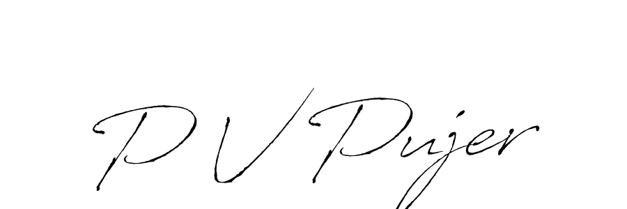 This is the best signature style for the P V Pujer name. Also you like these signature font (Antro_Vectra). Mix name signature. P V Pujer signature style 6 images and pictures png