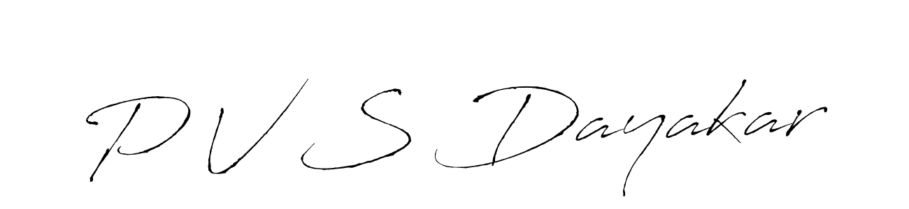 P V S Dayakar stylish signature style. Best Handwritten Sign (Antro_Vectra) for my name. Handwritten Signature Collection Ideas for my name P V S Dayakar. P V S Dayakar signature style 6 images and pictures png