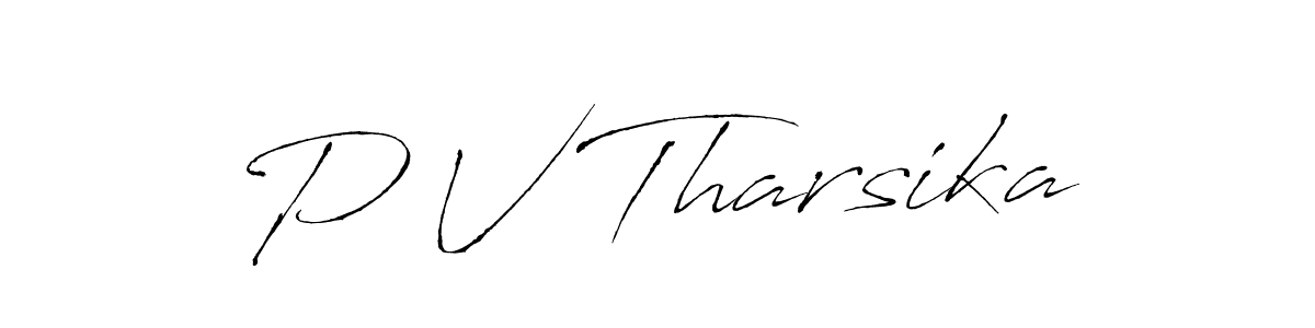 P V Tharsika stylish signature style. Best Handwritten Sign (Antro_Vectra) for my name. Handwritten Signature Collection Ideas for my name P V Tharsika. P V Tharsika signature style 6 images and pictures png