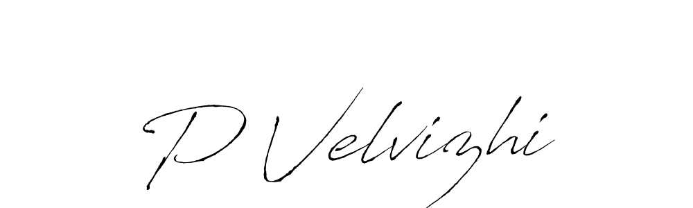 Make a beautiful signature design for name P Velvizhi. With this signature (Antro_Vectra) style, you can create a handwritten signature for free. P Velvizhi signature style 6 images and pictures png