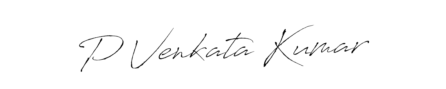 The best way (Antro_Vectra) to make a short signature is to pick only two or three words in your name. The name P Venkata Kumar include a total of six letters. For converting this name. P Venkata Kumar signature style 6 images and pictures png