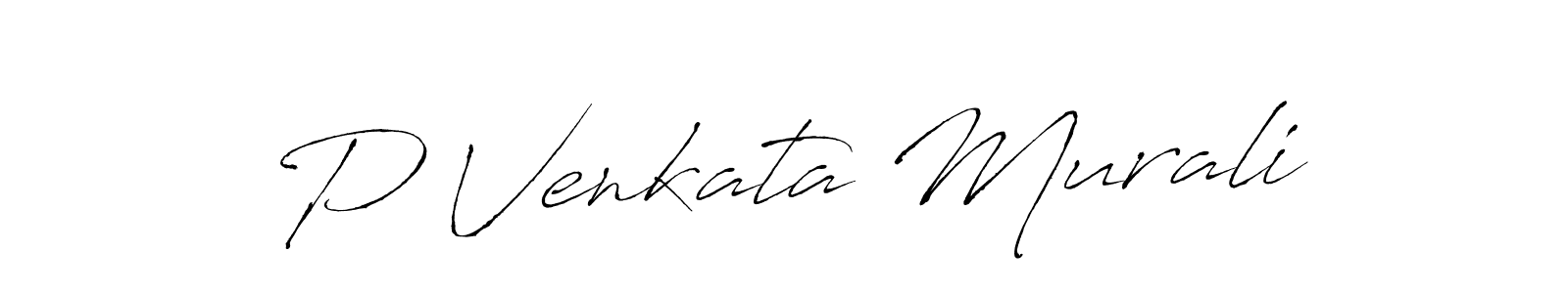 Create a beautiful signature design for name P Venkata Murali. With this signature (Antro_Vectra) fonts, you can make a handwritten signature for free. P Venkata Murali signature style 6 images and pictures png