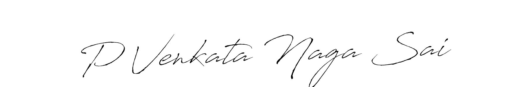 How to make P Venkata Naga Sai name signature. Use Antro_Vectra style for creating short signs online. This is the latest handwritten sign. P Venkata Naga Sai signature style 6 images and pictures png