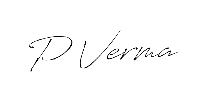 The best way (Antro_Vectra) to make a short signature is to pick only two or three words in your name. The name P Verma include a total of six letters. For converting this name. P Verma signature style 6 images and pictures png