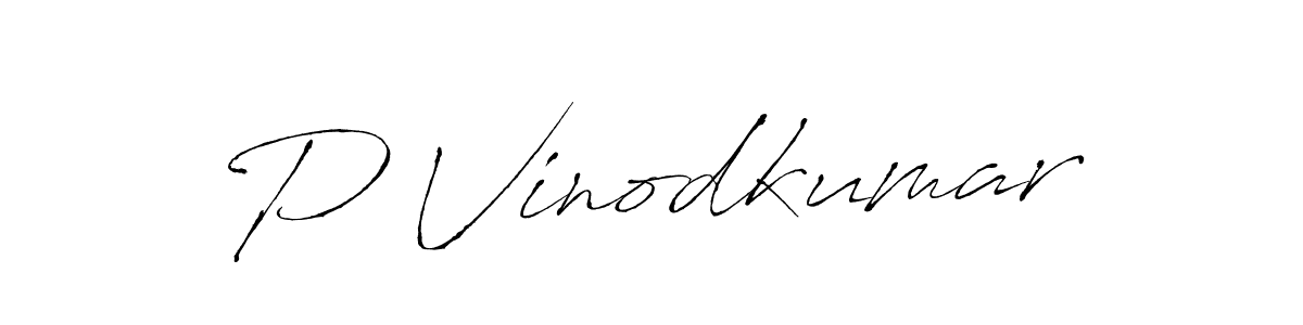 Create a beautiful signature design for name P Vinodkumar. With this signature (Antro_Vectra) fonts, you can make a handwritten signature for free. P Vinodkumar signature style 6 images and pictures png