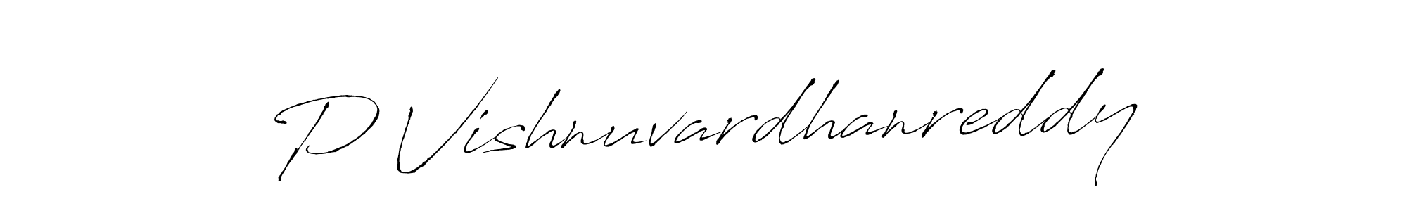 How to make P Vishnuvardhanreddy name signature. Use Antro_Vectra style for creating short signs online. This is the latest handwritten sign. P Vishnuvardhanreddy signature style 6 images and pictures png