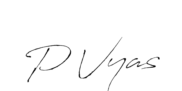 Also we have P Vyas name is the best signature style. Create professional handwritten signature collection using Antro_Vectra autograph style. P Vyas signature style 6 images and pictures png