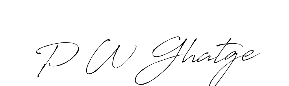 You should practise on your own different ways (Antro_Vectra) to write your name (P W Ghatge) in signature. don't let someone else do it for you. P W Ghatge signature style 6 images and pictures png