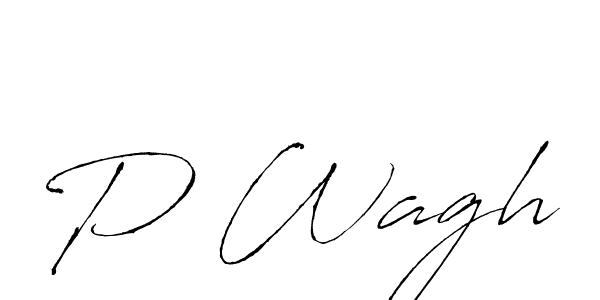 P Wagh stylish signature style. Best Handwritten Sign (Antro_Vectra) for my name. Handwritten Signature Collection Ideas for my name P Wagh. P Wagh signature style 6 images and pictures png