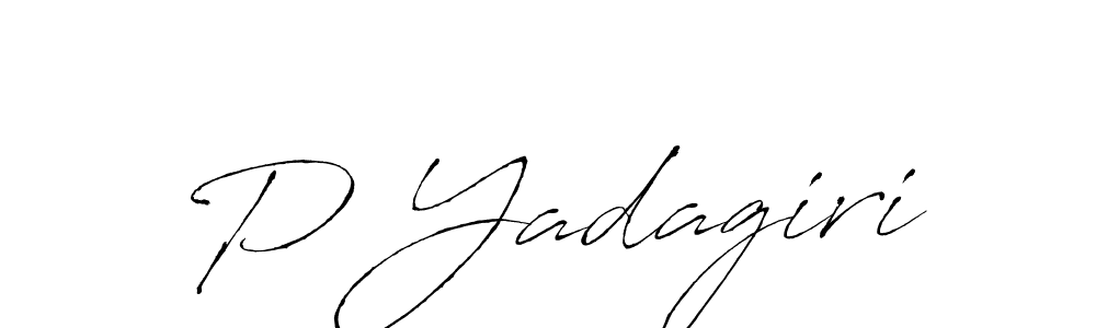 Design your own signature with our free online signature maker. With this signature software, you can create a handwritten (Antro_Vectra) signature for name P Yadagiri. P Yadagiri signature style 6 images and pictures png