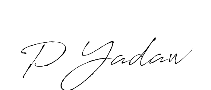 Use a signature maker to create a handwritten signature online. With this signature software, you can design (Antro_Vectra) your own signature for name P Yadaw. P Yadaw signature style 6 images and pictures png