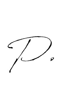 Create a beautiful signature design for name P.. With this signature (Antro_Vectra) fonts, you can make a handwritten signature for free. P. signature style 6 images and pictures png
