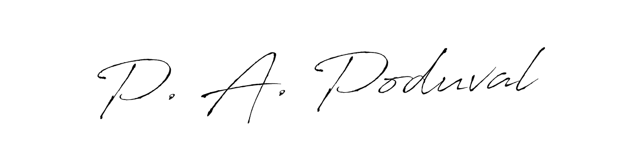 Also You can easily find your signature by using the search form. We will create P. A. Poduval name handwritten signature images for you free of cost using Antro_Vectra sign style. P. A. Poduval signature style 6 images and pictures png