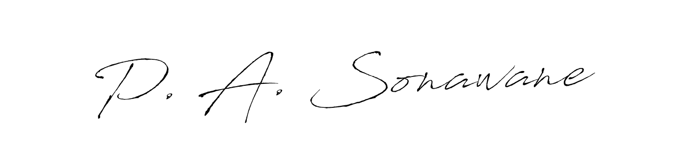 Make a short P. A. Sonawane signature style. Manage your documents anywhere anytime using Antro_Vectra. Create and add eSignatures, submit forms, share and send files easily. P. A. Sonawane signature style 6 images and pictures png