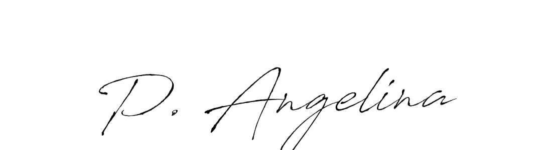Create a beautiful signature design for name P. Angelina. With this signature (Antro_Vectra) fonts, you can make a handwritten signature for free. P. Angelina signature style 6 images and pictures png