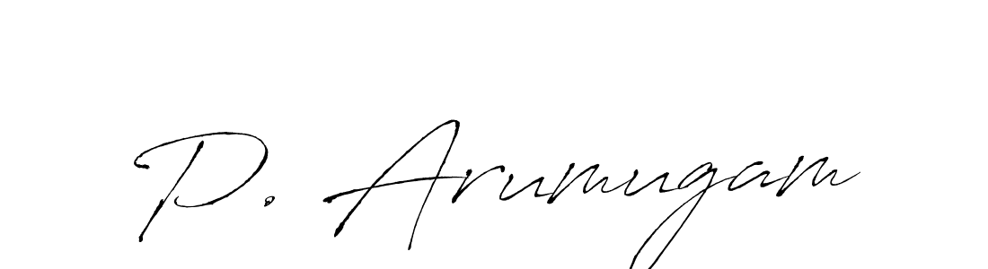 P. Arumugam stylish signature style. Best Handwritten Sign (Antro_Vectra) for my name. Handwritten Signature Collection Ideas for my name P. Arumugam. P. Arumugam signature style 6 images and pictures png