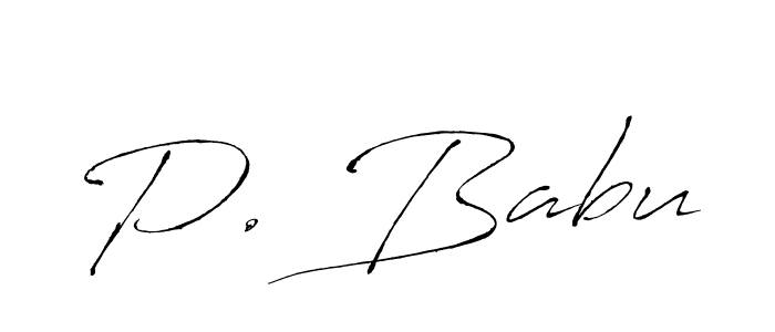 This is the best signature style for the P. Babu name. Also you like these signature font (Antro_Vectra). Mix name signature. P. Babu signature style 6 images and pictures png