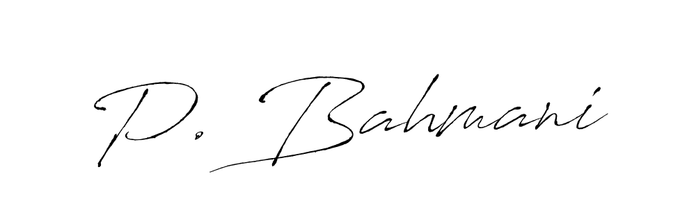 This is the best signature style for the P. Bahmani name. Also you like these signature font (Antro_Vectra). Mix name signature. P. Bahmani signature style 6 images and pictures png