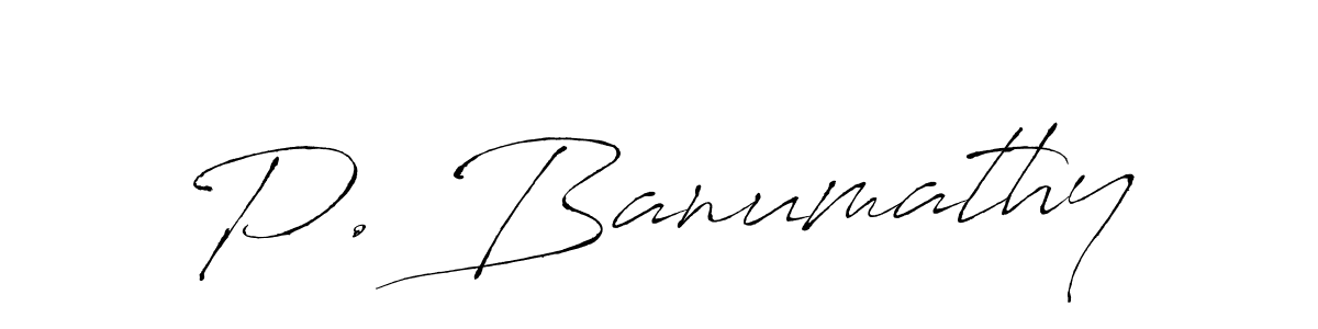 Similarly Antro_Vectra is the best handwritten signature design. Signature creator online .You can use it as an online autograph creator for name P. Banumathy. P. Banumathy signature style 6 images and pictures png