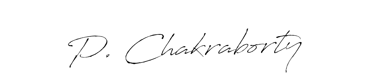 if you are searching for the best signature style for your name P. Chakraborty. so please give up your signature search. here we have designed multiple signature styles  using Antro_Vectra. P. Chakraborty signature style 6 images and pictures png