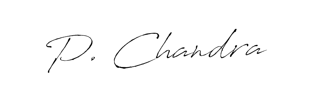 How to make P. Chandra name signature. Use Antro_Vectra style for creating short signs online. This is the latest handwritten sign. P. Chandra signature style 6 images and pictures png