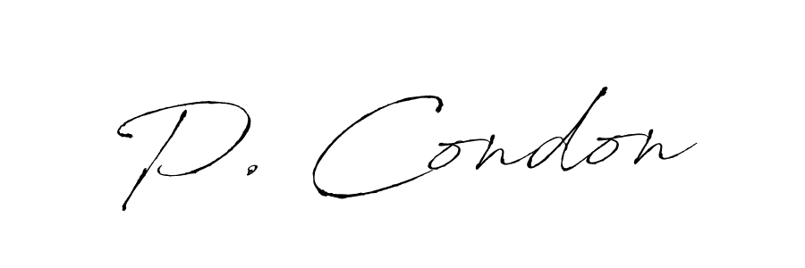 Antro_Vectra is a professional signature style that is perfect for those who want to add a touch of class to their signature. It is also a great choice for those who want to make their signature more unique. Get P. Condon name to fancy signature for free. P. Condon signature style 6 images and pictures png