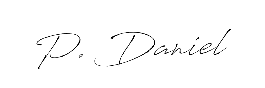 Create a beautiful signature design for name P. Daniel. With this signature (Antro_Vectra) fonts, you can make a handwritten signature for free. P. Daniel signature style 6 images and pictures png
